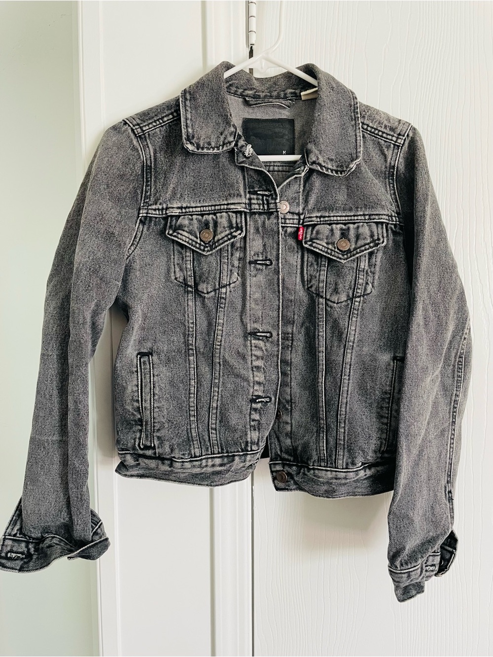 Levi's Black Washed Denim Trucker Jacket